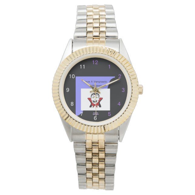 Reloj De Pulsera Vamptastic Halloween Unisex dos tonos Watch (Anverso)
