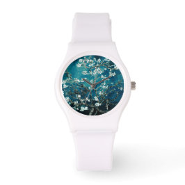 Reloj De Pulsera Van Gogh Almond Blossoms : Verde azulado oscuro