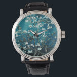 Reloj De Pulsera Van Gogh Almond Blossoms : Verde azulado oscuro<br><div class="desc">Artista: Vincent Van Gogh Título: Flores de almendra alteradas por 2Sweet4wordsDiseños/ PureVintage Love</div>
