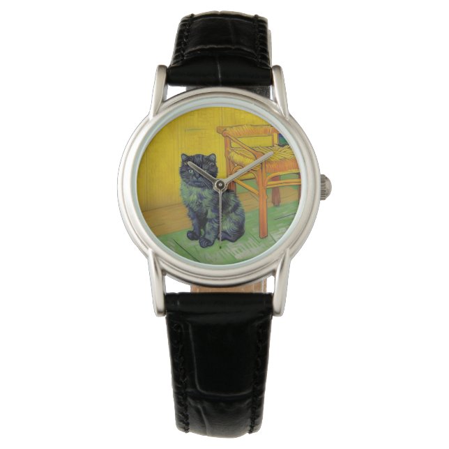 Reloj De Pulsera Van Gogh Black Cat (Anverso)