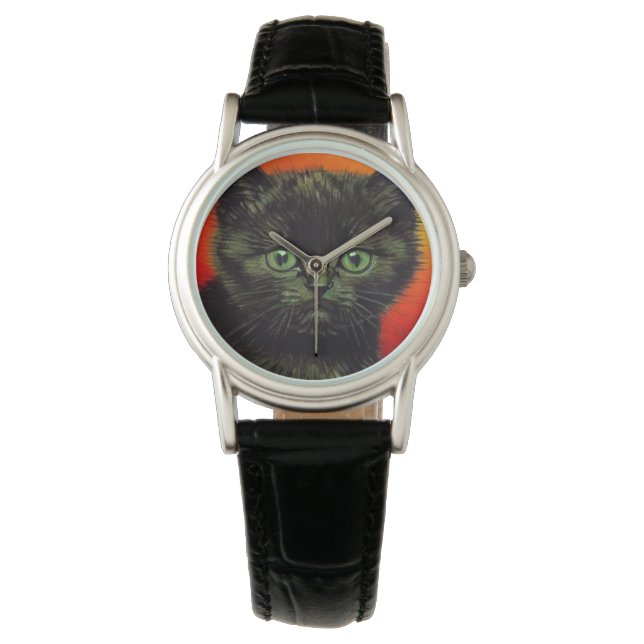 Reloj De Pulsera Van Gogh Black Kitten (Anverso)