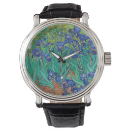 Reloj De Pulsera Van Gogh Irises. Impresionismo floral vintage azul