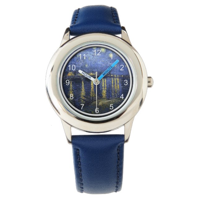 Reloj De Pulsera Van Gogh - Noche estrellada sobre el Ródano (Anverso)