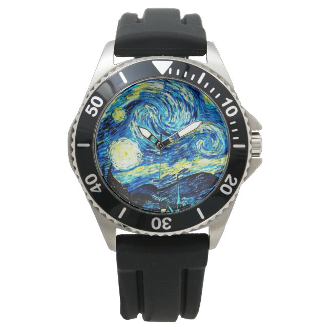 Reloj De Pulsera Van Gogh - Noche Starry (Anverso)