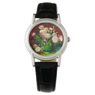 Reloj De Pulsera Van Gogh Peonies y Rosas