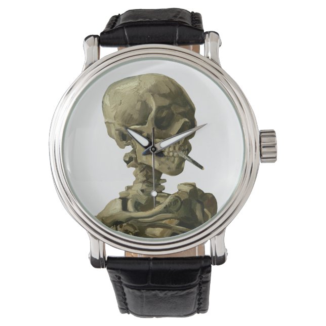 Reloj De Pulsera Van Gogh, Skeleton with a burning cigarette (Anverso)