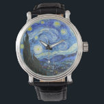 Reloj De Pulsera VAN GOGH Starry Night<br><div class="desc">"van gogh vincent",  noche estrellada,  "cuadro famoso",  vintage,  estrellas,  cielo,  "arte fino",  azul</div>