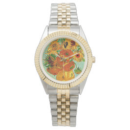 Reloj De Pulsera Van Gogh - Sunflowers 12, obras de arte populares,