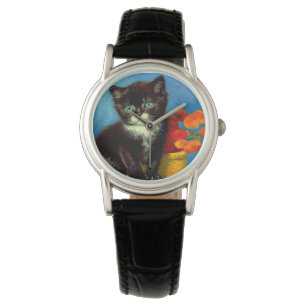 Reloj De Pulsera Van Gogh Tuxedo Cat