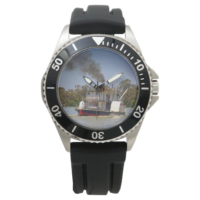 Reloj De Pulsera Vapor De Gasas Cruzando Por El Río, (Anverso)