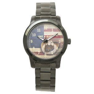 Reloj De Pulsera Vaquero Americano "Grit & Glory"