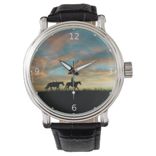 RELOJ DE PULSERA VAQUERO CON EL CABALLO