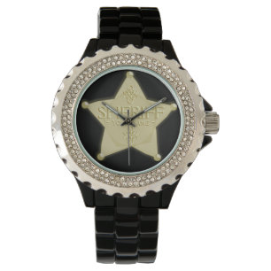 Reloj De Pulsera Vaquero de la insignia del sheriff occidental