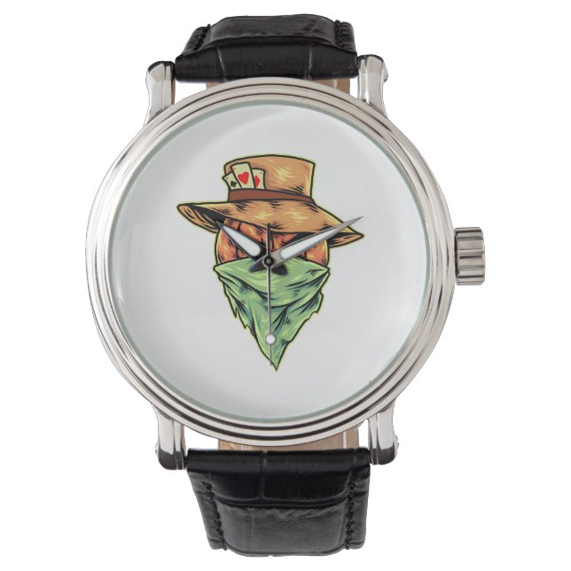 Reloj De Pulsera vaquero en halloween (Anverso)