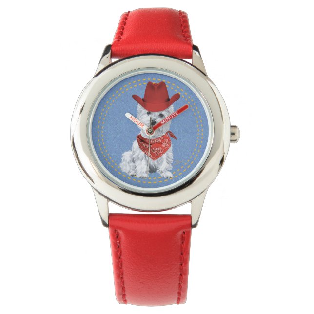 Reloj De Pulsera Vaquero Westie (Anverso)