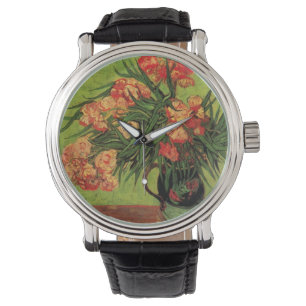 Reloj De Pulsera Vase con Oleanders y Libros de Vincent van Gogh