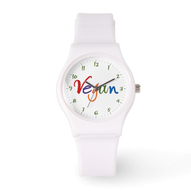 Reloj De Pulsera Vegan colorido (Anverso)