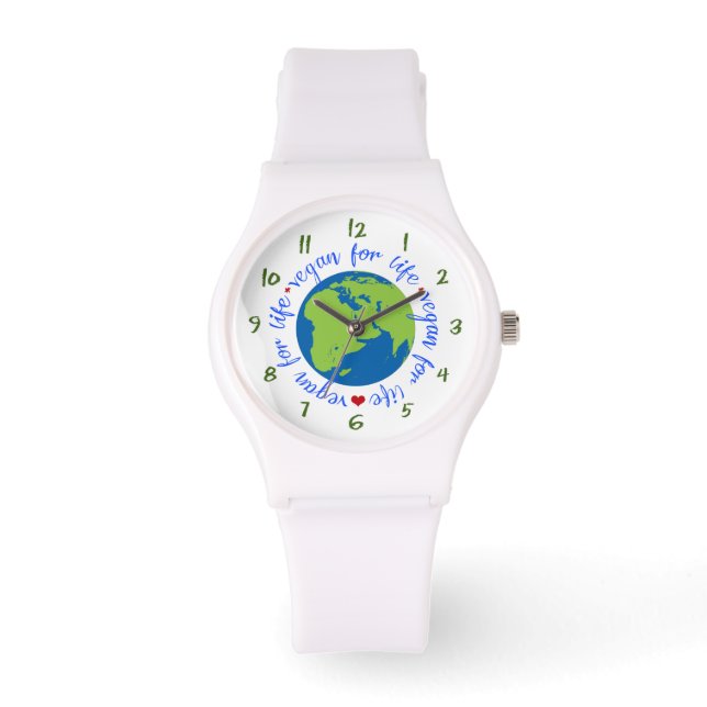 Reloj De Pulsera Vegan por la vida (Anverso)