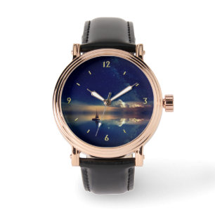 Reloj De Pulsera Vela lejos de las nubes marca n números