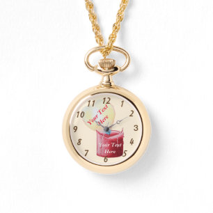 Reloj De Pulsera vela roja con corazón ardiente en forma de llama d