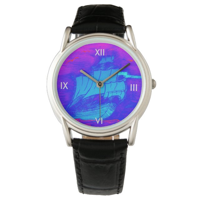 Reloj De Pulsera velero fluorescente (Anverso)