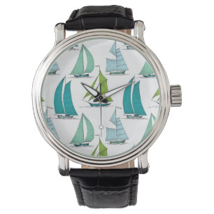 Reloj De Pulsera Veleros en el modelo del agua
