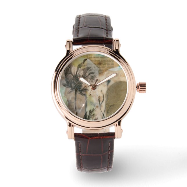 Reloj De Pulsera Vellum Floral II (Anverso)