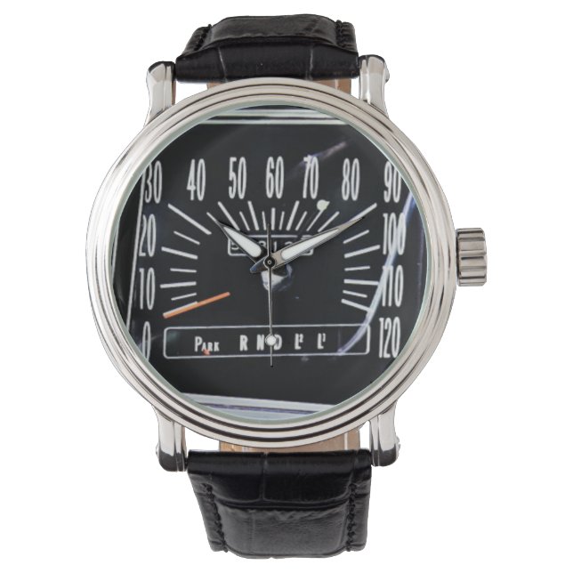 Reloj De Pulsera Velocímetro de automóvil clásico de 1968 (Anverso)