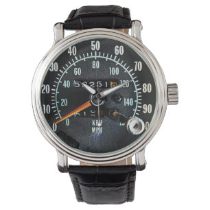 Reloj De Pulsera Velocímetro de automóvil clásico de mediados de la