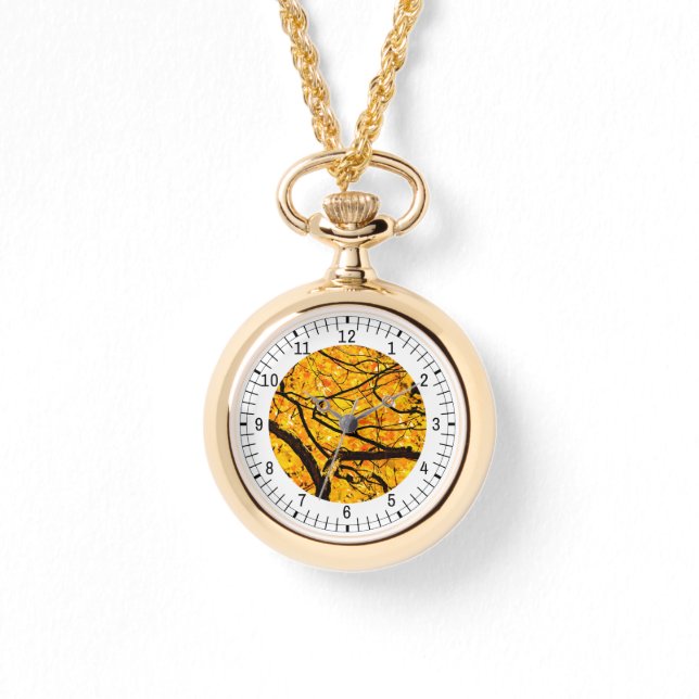 Reloj De Pulsera Venas doradas del otoño (Anverso)