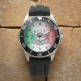 Reloj De Pulsera Venezia Rialto Negrita Líneas de goma de acero ino
