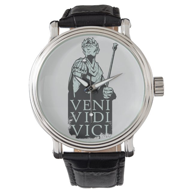 Reloj De Pulsera Veni Vidi Vici Julius Caesar Roman (Anverso)