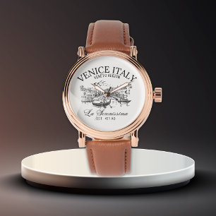 Reloj De Pulsera Venice Italy Old Landscape