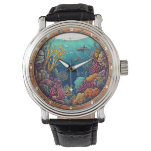 Reloj De Pulsera Ventana Náutica Sueño de Mar Profundo Marino
