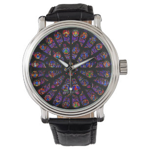 Reloj De Pulsera Ventana Rosa de Notre Dame South