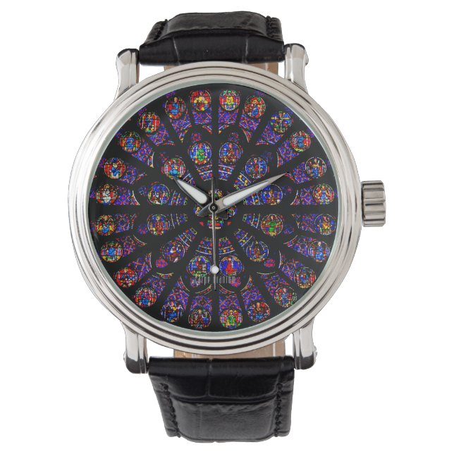 Reloj De Pulsera Ventana Rosa de Notre Dame South (Anverso)