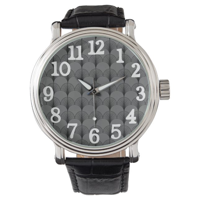 Reloj De Pulsera Ventiladores grises y negros (Anverso)