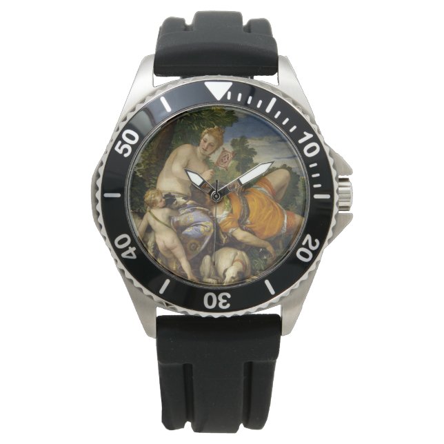Reloj De Pulsera Venus y Adonis (por Paolo Veronese) (Anverso)