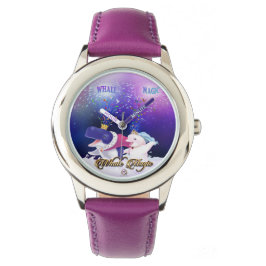 Reloj De Pulsera Ver a los niños príncipe y princesa de ballenas