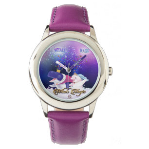 Reloj De Pulsera Ver a los niños príncipe y princesa de ballenas