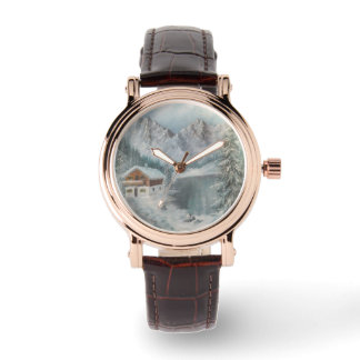 Reloj De Pulsera Ver Ann Hayes Pintando Sueño de Nieve Baviera