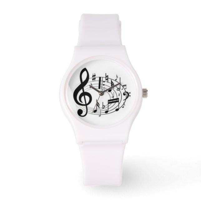 RELOJ DE PULSERA VER CON NOTAS MUSICALES (Anverso)
