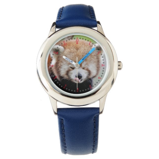 Reloj De Pulsera Ver Foto Panda rojo , animales 0601. (Anverso)