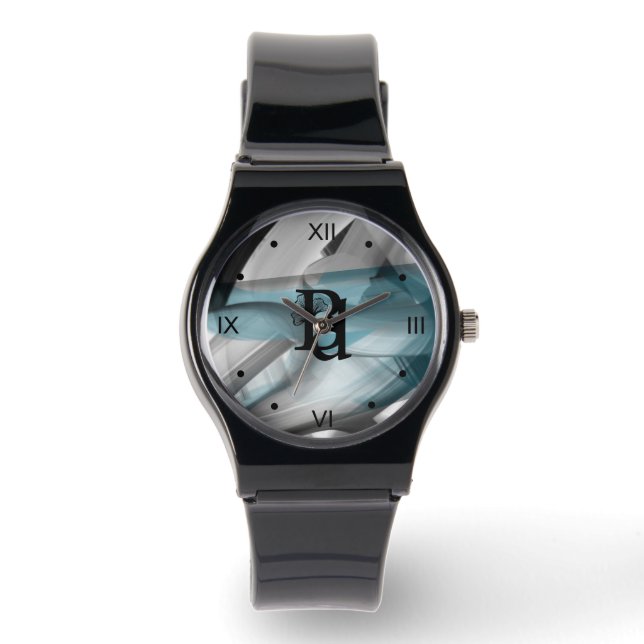 Reloj De Pulsera Ver Tendencia Resumen del Océano Azul Art (Anverso)