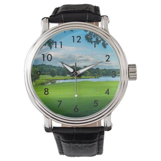 Reloj De Pulsera Verano En El Campo De Golf (Anverso)