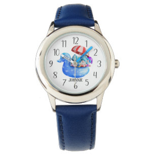Reloj De Pulsera verano fresco unisex gnomo agregar nombres niños