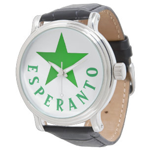 Reloj De Pulsera Verda Stelo (Estrella Esperanto)