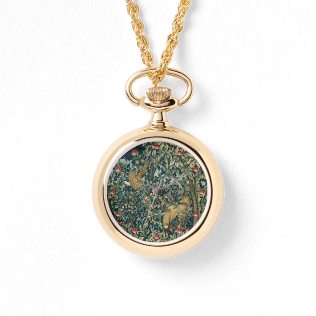 Reloj De Pulsera VERDAD, ANIMALES FORESTALES Pheasant, Fox, Green F (Anverso)