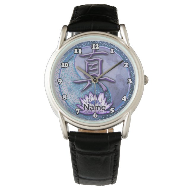 Reloj De Pulsera Verdad de Loto de Agua (Anverso)