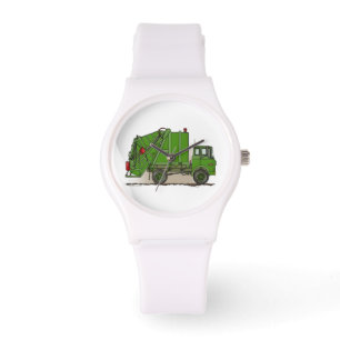 Reloj De Pulsera Verde del camión de basura